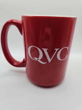 QVC Red Logo Ceramic Coffee Mug
